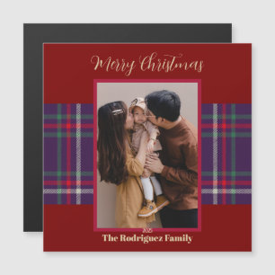 Purple Red Green Tartan Christmas Customisable