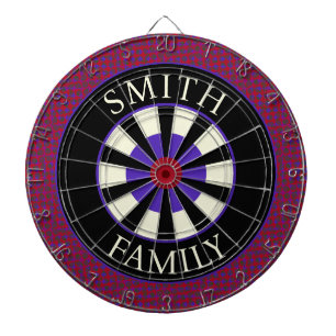 Purple Red Modern Personalised Modern Dart Board