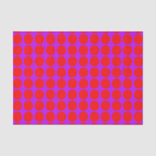Purple Red Polka Dots Tissue Paper