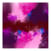 Purple Red Violet Magenta Blue Abstract Art Print