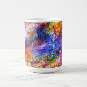 Purple Red Yellow Abstract Art Coffee Mug