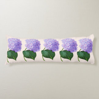 Purple Redoute Hydrangeas Body Pillow