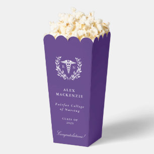 Purple Registered Nurse + Caduceus Graduation Favour Box