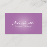 Purple Registered Psychologist Business Card