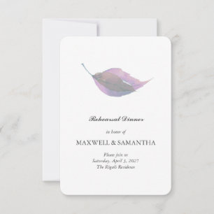 Purple Rehearsal Dinner Invitation