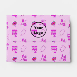 Purple retail business pattern envelope