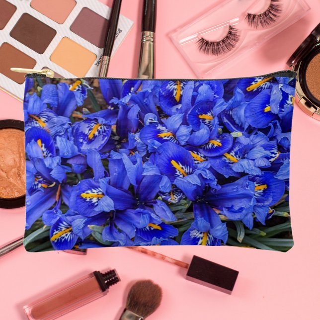 Purple Reticulated Irises Floral Accessory Pouch (In Situ)