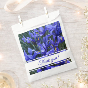 Purple Reticulated Irises Floral Thank You Favour Bag