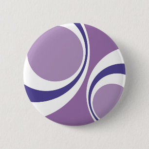 purple retro 6 cm round badge