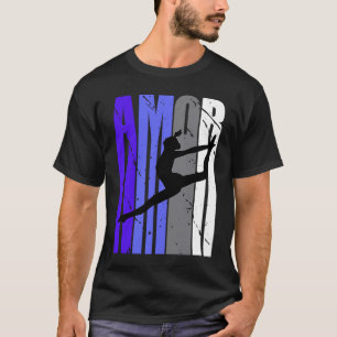 Purple Retro Amor Dance Fan Dancer Squad Vintage C T-Shirt