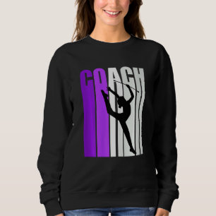 Purple Retro Artistic Rhythmic Gymnastics Coach Sweatshirt