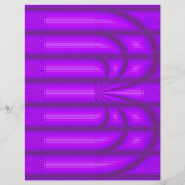 Purple Retro Cathedral Bulk Scrapbook Paper Pages (Front)