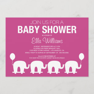PURPLE RETRO CIRCUS   BABY SHOWER INVITATION