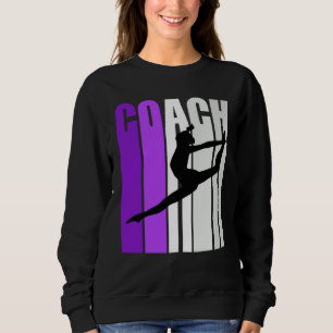 Purple Retro Dance Coach Instructor Teach Teaching Sweatshirt