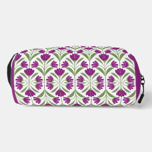Purple Retro Floral Accessory Pouch   Vintage Bota