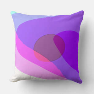 Purple Retro Groovy Abstract 409 Cushion