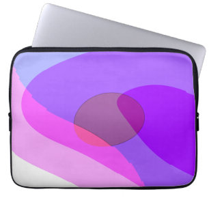 Purple Retro Groovy Abstract 409 Laptop Sleeve