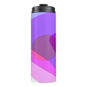 Purple Retro Groovy Abstract 409  Thermal Tumbler