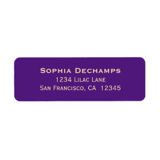 Purple Return Address Label