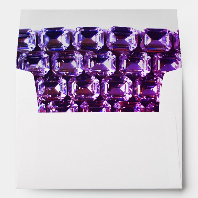 Purple Rhinestone, purple diamonds, gemstone Envelope (Back (Bottom))