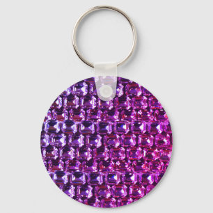Purple Rhinestone, purple diamonds, gemstone  Key Ring