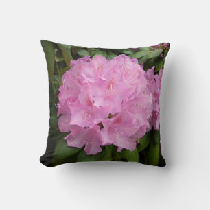 Purple Rhododendron Flower Pillow