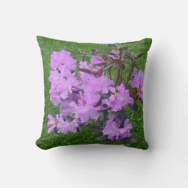 Purple Rhododendrons Cushion (Front)