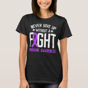 Purple Ribbon a Fight Headache Migraine Awareness T-Shirt