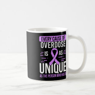 Purple Ribbon Addiction Unique Cause Overdose Awar Coffee Mug