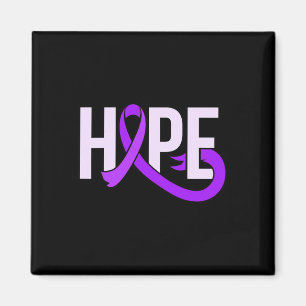 Purple Ribbon Alzheimerheimer's Disease Awareness Magnet