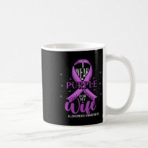 Purple Ribbon Alzheimerheimers Fighter Wife Heimer Coffee Mug