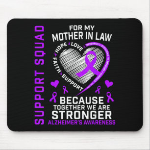 Purple Ribbon Alzheimers Awareness Shirts Mother Mouse Pad