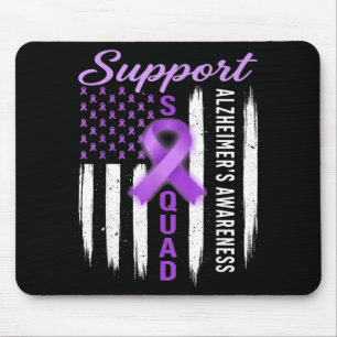 Purple ribbon american support squad alzheimer’s mouse pad