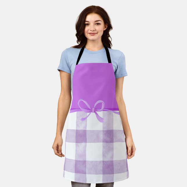 Purple Ribbon Apron (Worn)