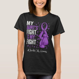 Purple Ribbon Aunt Ulcerative Colitis Awareness T-Shirt