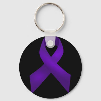 Purple Ribbon Awareness Lupus Key Ring