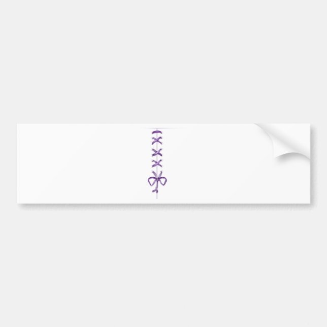 Purple Ribbon Bumper Sticker (Front)