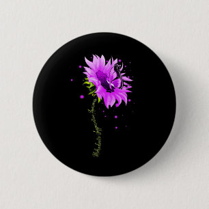 Purple Ribbon Butterfly Overdose Awareness Women W 6 Cm Round Badge