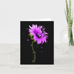 Purple Ribbon Butterfly Overdose Awareness Women W Card