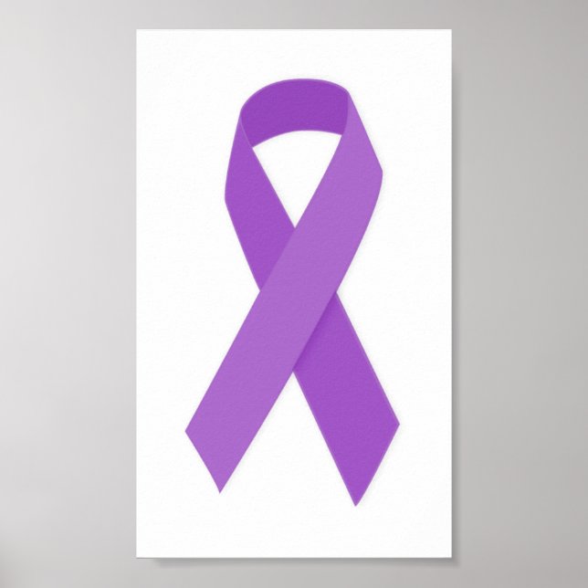 PURPLE RIBBON CAUSES support for Alzheimer's disea Poster (Front)