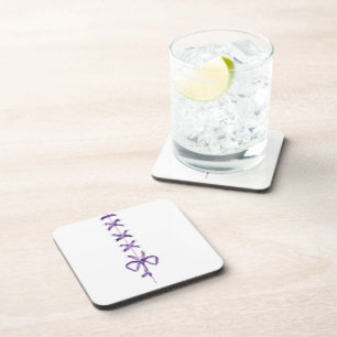 Purple Ribbon Coaster