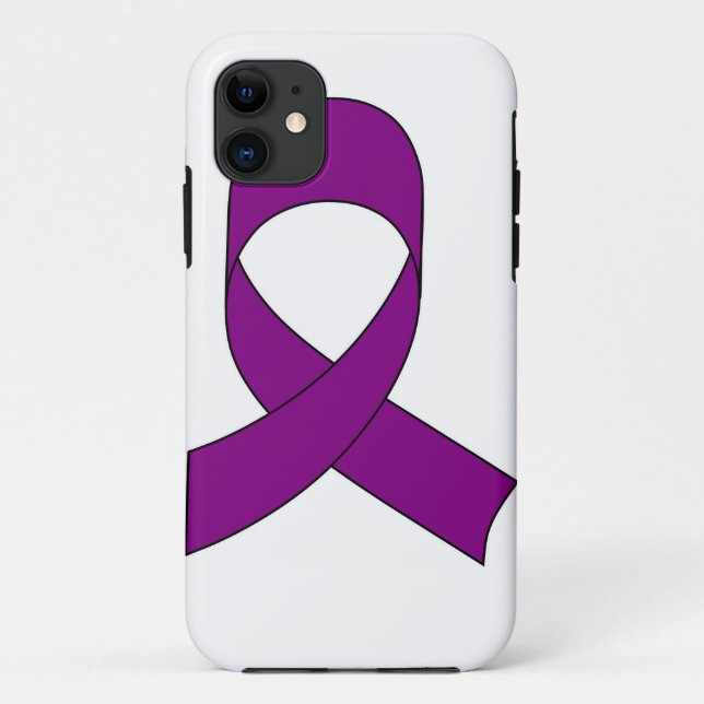 Purple Ribbon Drawing Case-Mate iPhone Case (Back)