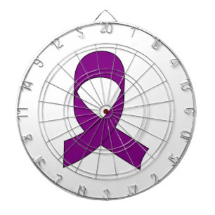 Purple Ribbon Drawing Dartboard