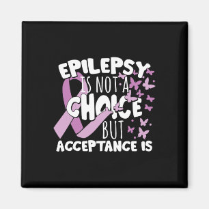 Purple Ribbon Epilepsy Awareness Acceptance Magnet