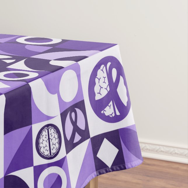 Purple Ribbon Epilepsy Awareness Support Tablecloth (In Situ)