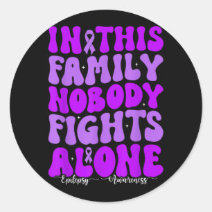 Purple Ribbon Epilepsy Awareness Supporter Classic Round Sticker