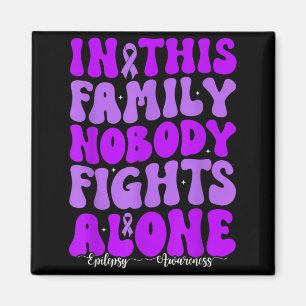 Purple Ribbon Epilepsy Awareness Supporter Magnet