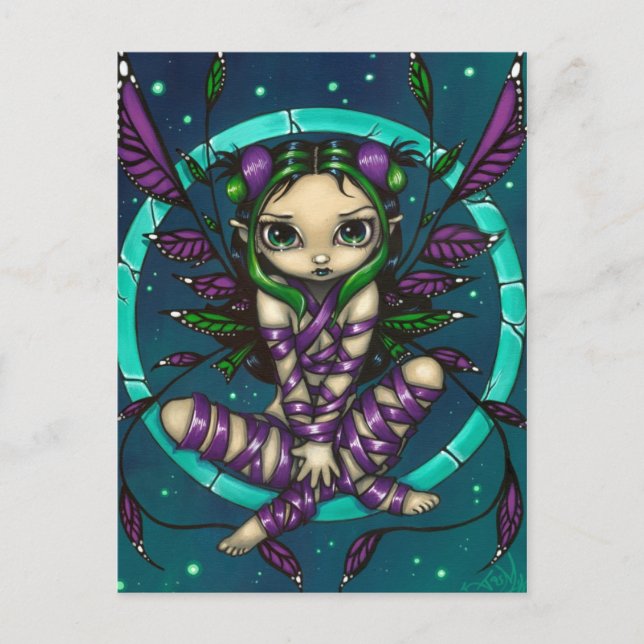 "Purple Ribbon Fairy" Postcard (Front)