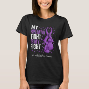 Purple Ribbon Father in law Hodgkins Lymphoma Awar T-Shirt