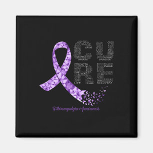 Purple Ribbon Fibromyalgia Awareness Magnet